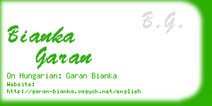 bianka garan business card